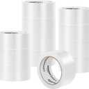 Amazon Basics Strong Plastic Adhesive Packing Tape for Shipping, Sealing Boxes, Moving and Storage, Clear, Low Odor, 1.88 in x 54.6 yds, 12-Pack