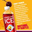 Sparkling Ice, Fruit Punch Sparkling Water, Zero Sugar Flavored Water, with Vitamins and Antioxidants, Low Calorie Beverage, 17 fl oz Bottles (Pack of 12) (EXP 12/18/26)