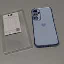 LeYi for Samsung A16-5G Case: with Tempered Glass Screen Protector [2 Pcs]+ Full Camera Lens Protection,Love Heart Plating Girly Luxury Shockproof Case for Galaxy A 16,Sierra Blue