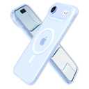 oakxco for iPhone 17 Air Case Clear Magnetic, [Compatible with Magsafe] Ultra Slim Thin Transparent Silicone Mag Safe Phone Case, Non-Yellowing Plastic Soft TPU Shockproof Bumper, Light Blue