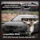 Front Catalytic Converter for Hyundai Sonata Hybrid 2016-2017 2.0L, Kia Optima Hybrid EX 2017 2.0L, Kia Optima 2018-2019 2.0L, Exhaust Manifold High Performance (EPA Compliant)