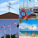 Antenna Mast Clamp 2 inch Pole to Pole Mounting Kits Heavy Duty Mast to Mast Bracket (4 Pack, L)