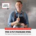 GreenPan x Bobby Flay 10 Piece Stainless Steel Cookware Set, Tri-Ply Multiclad Pots & Pans, Professional Grade, Oven & Broiler Safe to 600°F, Dishwasher Safe, Durable, Induction Compatible, Silver