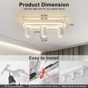 LED 3 Light Track Lighting Spotlight Kit, White Ceiling Spotlights, Modern Track Light Fixture with Flexibly Rotatable Light Heads, 35W+15W Dual Lighting for Kitchen Living Room,Includes 3 x GU10 Bulb