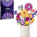 Sunflowers Bouquet Building Set for Mother's Day, Artificial Flower Compatible with Lego Botanical Collection, Valentine's Day for Adults Women Girl Girlfriend Home Decor