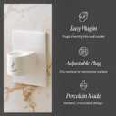 Kravo Essential Oil Porcelain Diffuser  Original White | Electric Plug-in Aroma Diffuser with Adjustable | Fragrance Oil Scent Diffuser for Home, Bedroom, Office