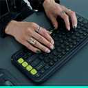 Logitech POP ICON Keys Wireless Bluetooth Keyboard, Comfortable Typing, Programmable Keys, Easy-Switch Between up to 3 Devices, for Laptop, Tablet, PC Graphite and White