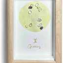 Gemini Unique Astrology Gift, Zodiac Sign Decor Gifts, Natural Crystal Zodiac Painting for Wall Art, Desk Decor, Home Decor, Easter Decor, May June Birthday Gifts for Women, Friend