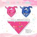 PAPIAMEN Birthday Dog Bandanas Girl,Pink Reflective Dogs Scarfs for Birthday Party Decorations Supplies for Dogs Pet Accessories,Cat Dogs Triangle Pet Scarves for Large Dogs Outfit,L