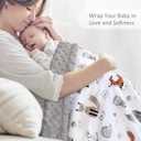 HOMRITAR Baby Blanket for Boys Girls Soft Plush Minky Blanket with Double Layer Dotted Backing for Toddler with Forest Foxes Multicolor Printed 30 x 40 Inch (75 x 100 cm)