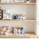 Extra Large Trash Bag Holder Stackable Kitchen Storage Slive, 2 Pack Wall Mounted Pantry Organizers and Storage with Bamboo Top, Garbage Bag Dispenser Under Sink for Laundry Room and Kitchen