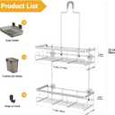 AKTECKE Shower Caddy Hanging Bathroom Organizer: Rustproof Shower Shelf for Inside Shower - No Drilling Shower Racks Over Showerhead - Bath Shelves Rack for Shampoo Soap Chrome