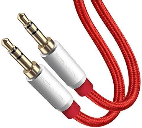 Aux Cable 30ft, Bstxnwen 3.5mm Audio Cable Nylon Braided AUX Cord 3.5mm Male to Male Stereo Audio Cable Compatible with iPhones, Fire HD Tablets, Sony/Beats Headphones, Home/Car Stereos & More