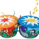 Melissa & Doug K's Kids Bongo Drums Soft Musical Instrument, Multicolor, 1 EA