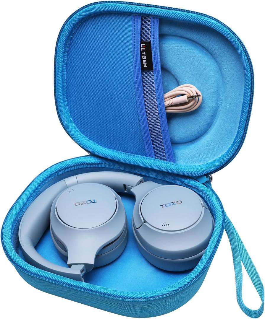 LTGEM Headphone Case Compatible with Tune 510BT/520BT/720BT/770NC & Live 460NC/660NC/670NC/770NC/760NC & Junior 470NC /Junior 320BT/JR 460NC & TOZO HT2 Headphones, Sky Blue(Case Only)
