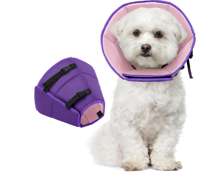 Dog Cone Collar After Surgery, Soft Cone for Dogs to Stop Licking, Adjustable Elizabethan Collar for Dogs, Lightweight Breathable Dog Recovery Cones for Wound Healing & Hot Spots, Small S(Neck Girth:9.4-11.8in)
