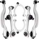 Front Upper and Lower Control Arm Compatible with 2007-2013 Mercedes Benz S350 S400 S450 S500 S550 S600 S63 AMG S65 AMG Arm Control Front