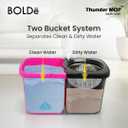 Thunder Mop Spin System Double-Sided, Black/Grey
