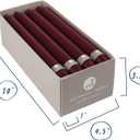 Northern Lights Candles Premium Tapers 10" 12PK - Bordeaux - 76602