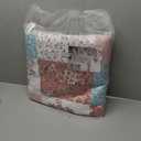 Queen Quilt Set 3 Piece Quilted Bedspread Lightweight Coverlet SetFloral Printed Quilted Bedding Set for All Season, Exquisite,Pink