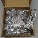 Sureio 30 Pcs Disco Ball Necklaces Bulk Mirror 70s Disco Party Necklaces 1.18 Inch Mini Silver 70s Jewelry Party Decorations for Halloween Festivals Stage Costume Accessories