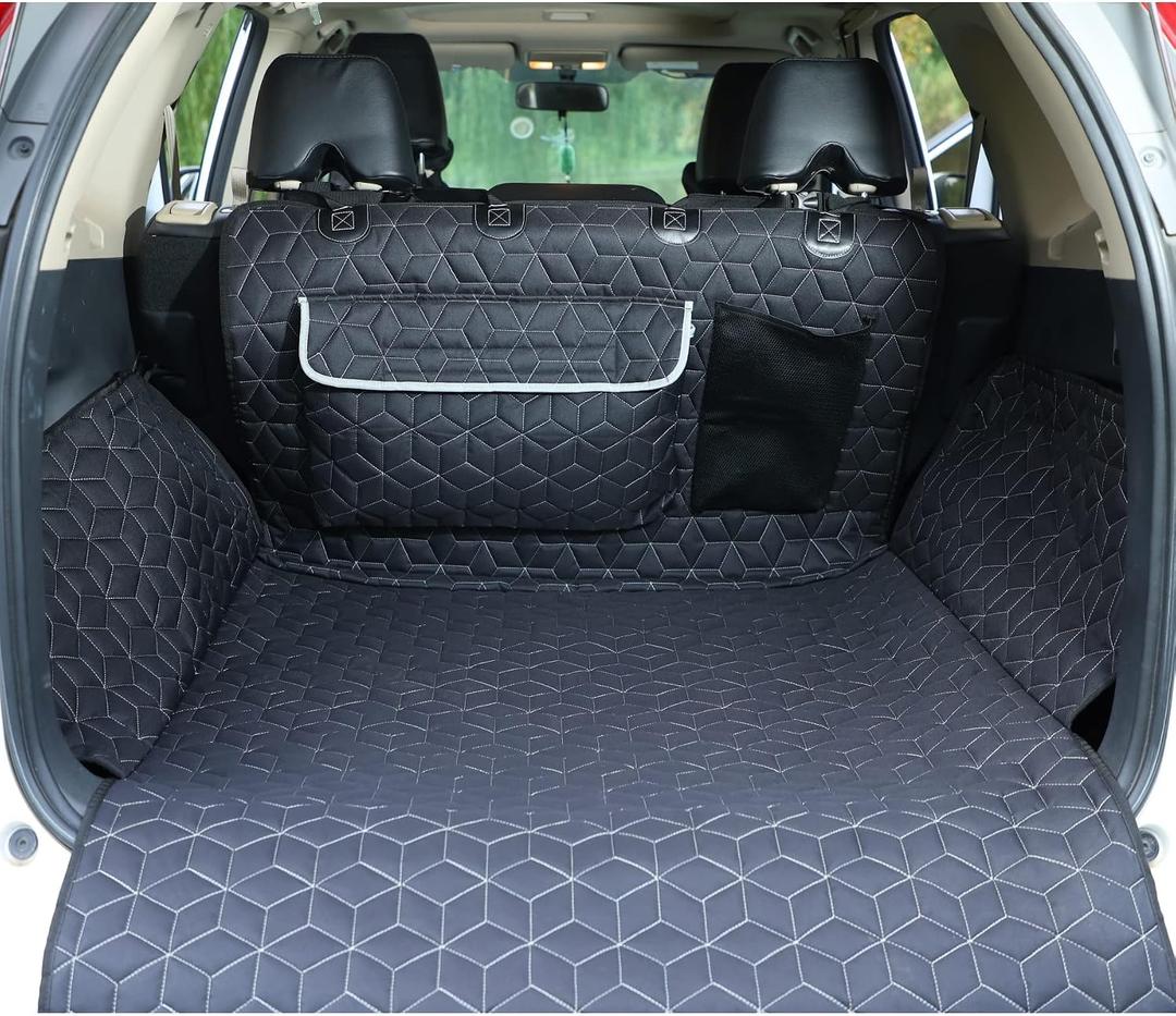 Meginc SUV Cargo Liner for Dogs,100% Waterproof Pet Trunk Car Seat Cover Mat with Bumper Flap Protector,Dog Protect Auto Carpet, Heavy Durable Pet Car Seat Protector for SUV CRV RAV4 Q5 CX5