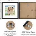 decorUhome 12x12 Picture Frame Set of 10, Display Photos 8x8 with Mat or 12x12 Unmatted for Picture Frames Collage Wall Decor, Black