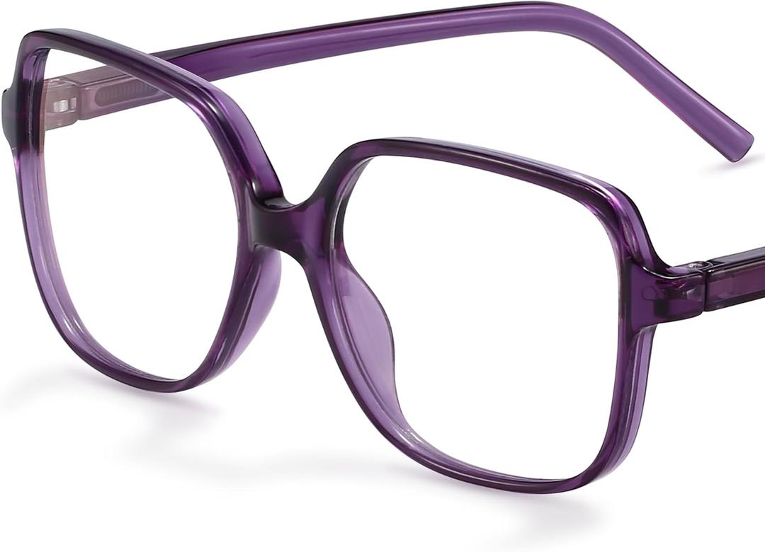 miyya Blue Light Blocking Glasses for Women, Blue Light Glasses for Women Oversized Fashion Glasses (Violet Indigo)