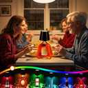 Wireless Bottle Lamp, 5200mAh RGB Bottle Lamp Shade 3 Color Mode Colored Stepless Dimmable LED Bottle Lights for Liquor Wine Bottles, Rechargeable Touch Whiskey Bottles Stopper Night Light Kit