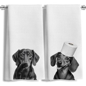 Dachshund Gifts Kitchen Towels Set of 2Dachshund Gifts for Women Men Decor Accessories Hand Towels for BathroomFunny Dog Bathroom Hand Towels16x24 Inch