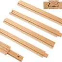 CYEAH 6 Pcs Wood Drawer Slides, 17 inch Wooden Drawer Slides, Wooden Undermount Drawer Slide Classic Guide Center Mount Track, Drawer Glide Rails Replacement Part