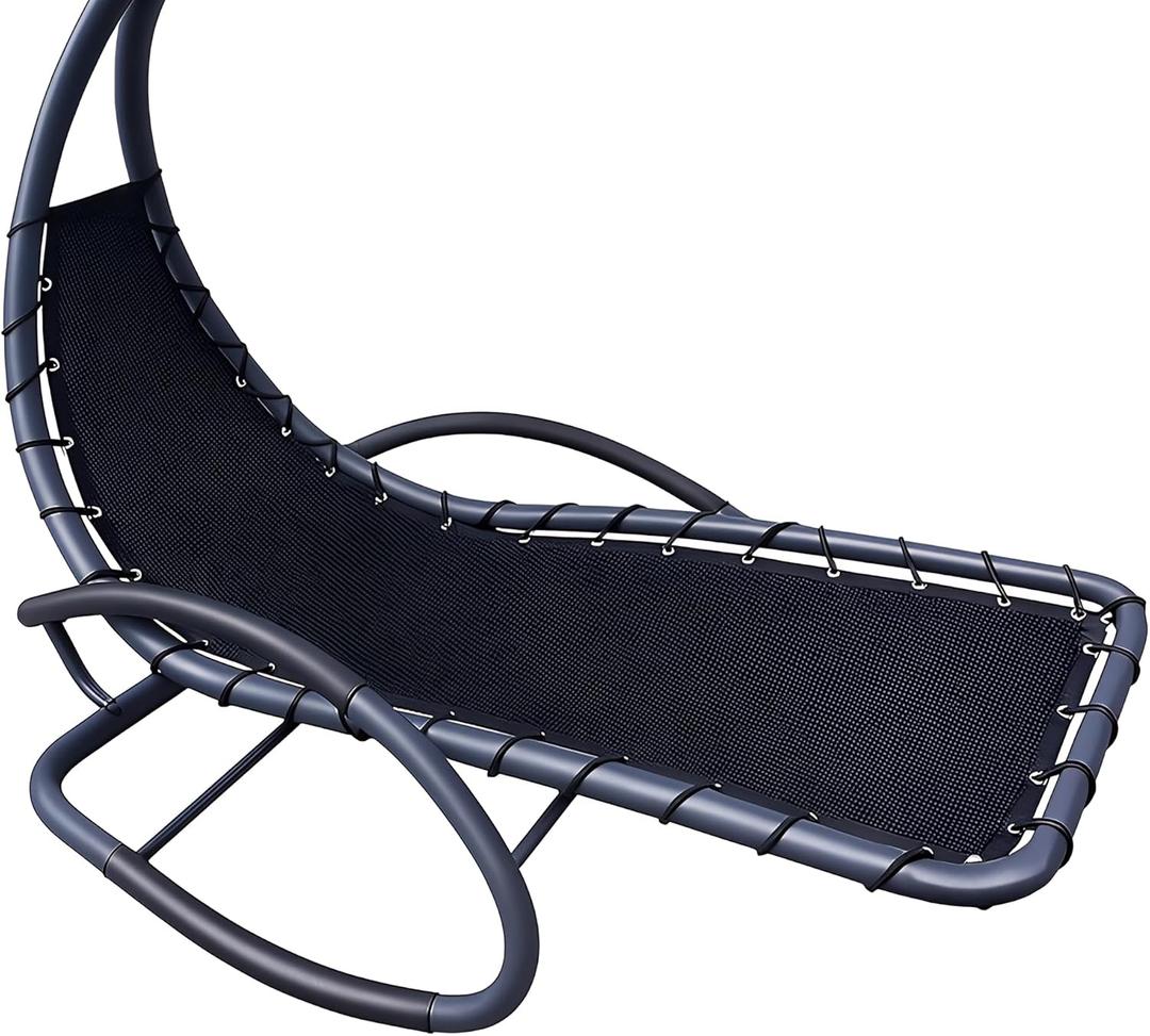 Hammock Chair Replacement Fabric 88"27" Heavy-Duty 600D Oxford Seat with Carabiners | UV-Resistant & Waterproof Swing Replacement for Patio & Garden (Fits Most Standard Frames, Black)
