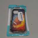 DJSOK Case for iPhone 15,Luxury Pattern Design Shockproof Rugged Cover,Cases for Man Woman-Rugby American Football on fire