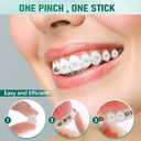 2 x 120 Wax for Braces, Orthodontic Wax for Dental Wax Dots Easy Molding Long-Lasting Hold, Food-Grade Dental Wax Individually Sealed Packets, Portable and Easy to Tear