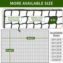 NQB Golf Practice Net with Steel Hanging Kit & Nylon Rope, 10x30FT Hitting Net for Golf, Baseball, Hockey, Soccer, LAX and More Sports Net for Backyard Driving or Indoor Garage