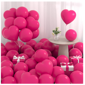 CEUQIESO Matte Pink Balloons, 60 pcs 12 Inch Light Pink Balloons, Baby Pink Heart Balloon for Balloon Garland Arch Birthday Wedding Baby Shower Bachelorette Decorations (Rose Red)