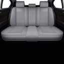 LINGVIDO Leather Car Seat Covers,Breathable and Waterproof Faux Leather Automotive Seat Covers for Cars SUV Pick-up Truck Sedan,Universal Anti-Slip Driver Seat Cover with Backrest (Rear Seat, Gray)