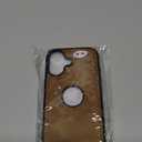 for iPhone 16 Case Luxury Leather Logo Visible Vintage Ultra Slim Protective Cover 2024 6.1 Inch (Brown)