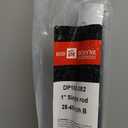 Tressage 1" Ceiling Curtain Rod/Room Divide 28-48 Inch (Black)