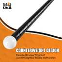 Orange Whip Golf Swing Trainer Aid, Patented Counterbalanced Golf Swing Aid, Made in the USA, 47"