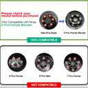 Blender Blade Fit for Ninja, Replacement Parts 6 Fin Male Blades with 4 Rubber Gaskets, Blender Accessories Compatible with Ninja Auto IQ BL620C BL660 BL740 BL780 QB3000, Only Fit 16oz Cups(2 Pack)