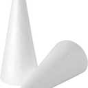 Juvale Cone Shapes Foam Cones for Crafts  2.87 x 7.25 in White Polystyrene  12 Pack  DIY Decor & Art Projects