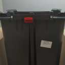 Rubbermaid Premier High-Capacity Step-On Trash Can, 19 Gallon, Single or Dual Stream Trash or Recycling, Charcoal, Stainless-Steel Rim, Lid Lock, Quiet Lid, for Home/Kitchen/Garage/Apartment