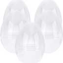 12 Inch/ 10 Inch/ 8 Inch Giant Plastic Clear Easter Egg 5/ 7/ 9/ 10/ 12/ 15 Pcs Empty Oversize Easter Egg Jumbo Plastic Eggs Fillable for Easter Fillers Party Favor (5 Pcs - Clear (10 Inch))