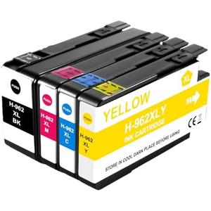 Amazon.com: 962XL Ink Cartridges Combo Pack Compatible for Ink 962XL Black and 962 Color 962XL/962 OfficeJet Pro 9010 Series 9020 9015 9018 9025 9012 9014 9016 9019 9022 9026 9027 Printer, 4 Pack BK/C/M/Y : Office Products