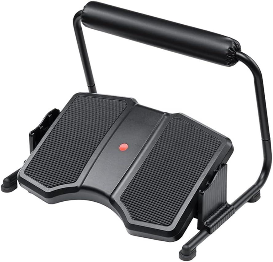 Adjustable Rocking Foot Rest for Under Desk at Work, Ergonomic Office Footrest Foam Leg Rest Elevated Under Table, Standing Desk Foot Rocker Stand Support (Black)