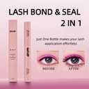 3 x Lash Glue, Strong Hold Lash Bond, 2-in-1Double Head Quick Dry Eyelash Glue, Gentle Not irritating, for Strip Lashes (5ml+5ml)