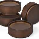 Sopicoz Wood Bed Risers, Heavy Duty Wood Blocks, 1 inch Stackable to 2 inch 3 inch 4 inch High, Furniture Risers for Couch Sofa Cabinet Ottoman End Table (4pcs Round)