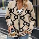 PRETTYGARDEN Women's Spring Fall Chunky Knit Cardigan Sweaters Casual Open Front Button Up Winter Coats Outerwear (XL)