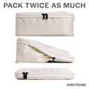 Compression Packing Cubes for Travel - Luggage Organizer Bags - Double Zipper Packing Cubes for Suitcases (4-Pack, Beige)
